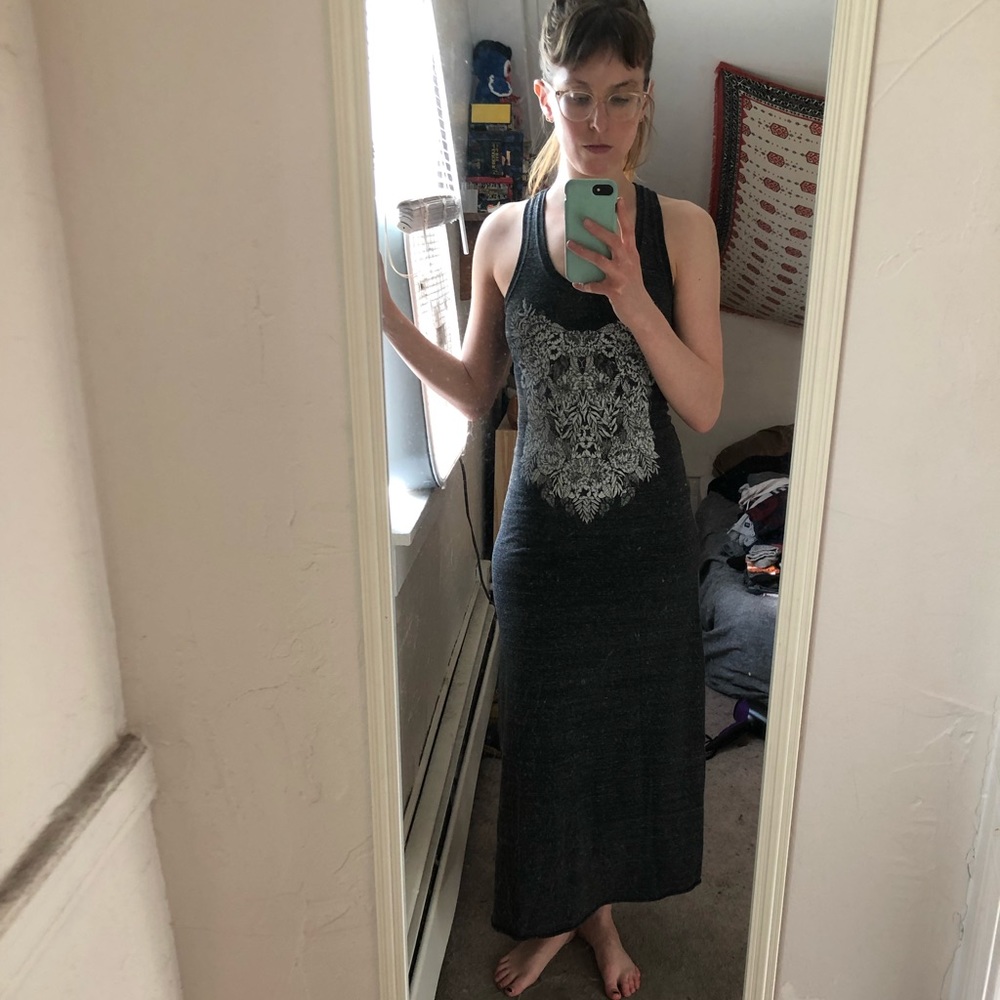 Artist Screen Printed Maxi T-Shirt Dress